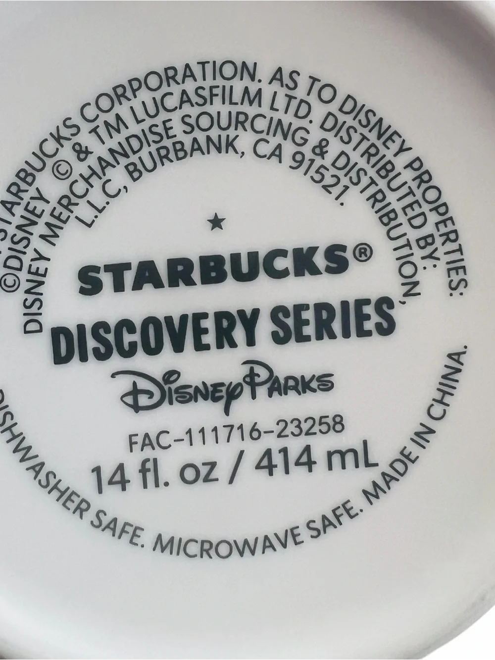 Disney Parks Starbucks Disney Discovery Series Mug